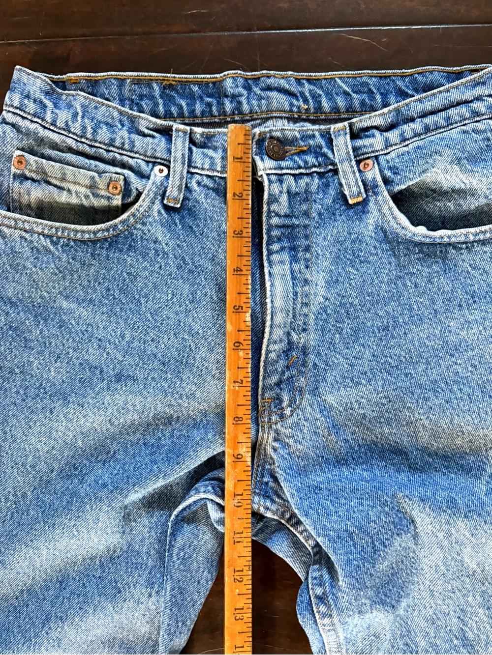 Vintage 1980’s Levi's 506 Medium WashStraight Leg Light Blue Jeans - Made in USA - Picture 10 of 15